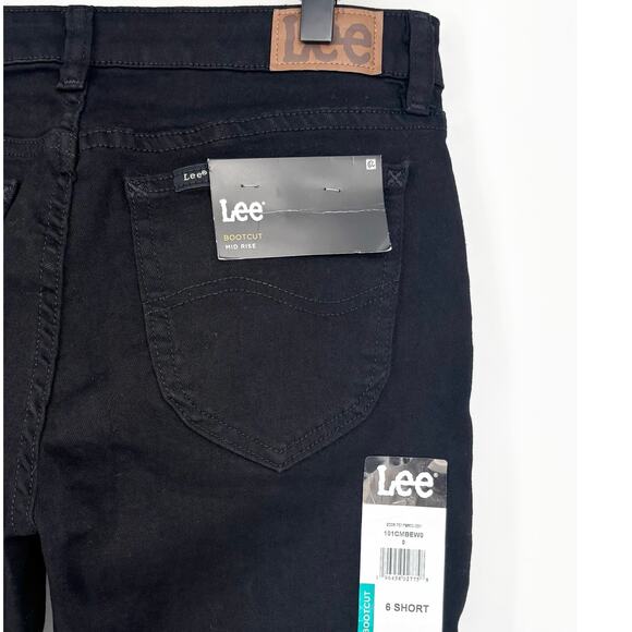 Lee NWT Women's Black Midrise Bootcut Jeans Size 6 Short - Picture 6 of 7